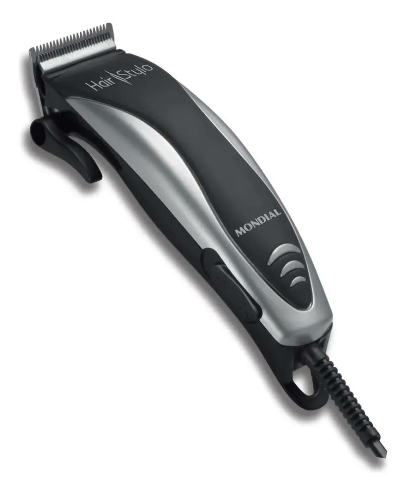 foto de Cortador de Cabelos Hair Stylo Mondial Preto/Prata CR-02