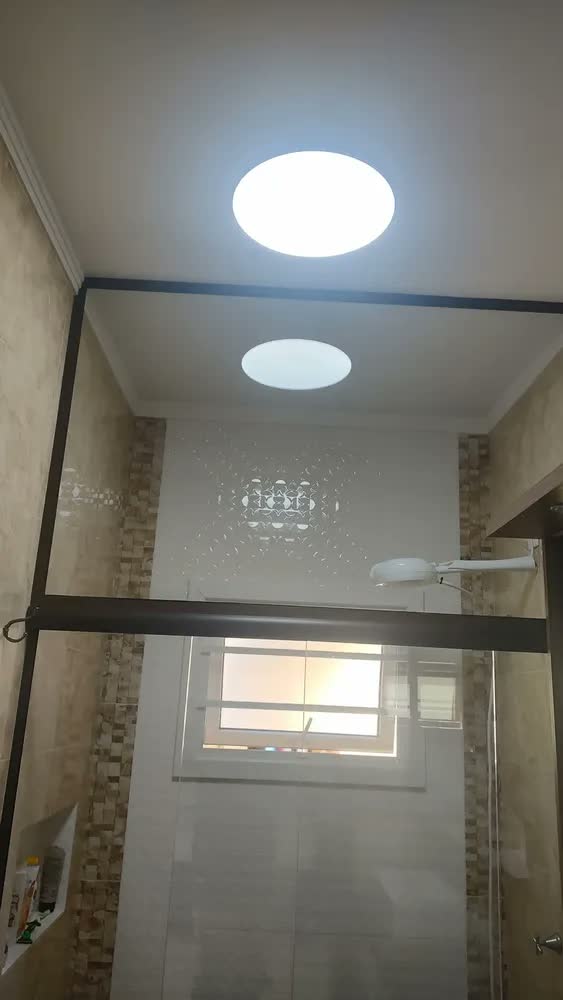 foto de Luminária De Teto 38cm Com Led Integrado Sobrepor 36w 6500k Preto