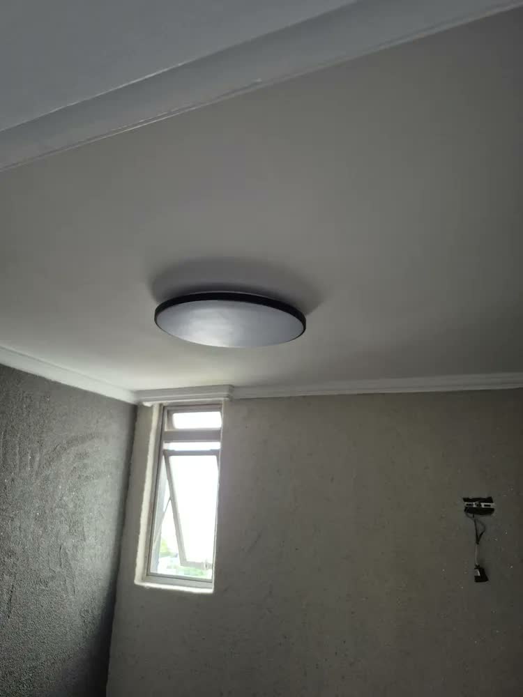 foto de Luminária De Teto 38cm Com Led Integrado Sobrepor 36w 6500k Preto
