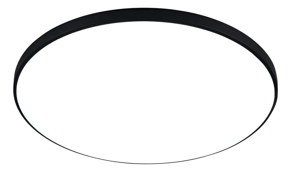 Luminária De Teto 38cm Com Led Integrado Sobrepor 36w 6500k Preto