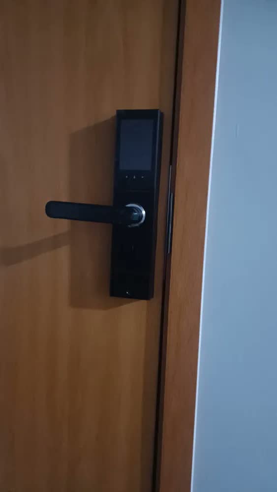 foto de Fechadura Eletronica Digital Biometria Com Câmera+wi-fi Tuya,senhas Únicas Remotas E Desbloqueio Nfc Para Apartamentos, Hotéis E Residências