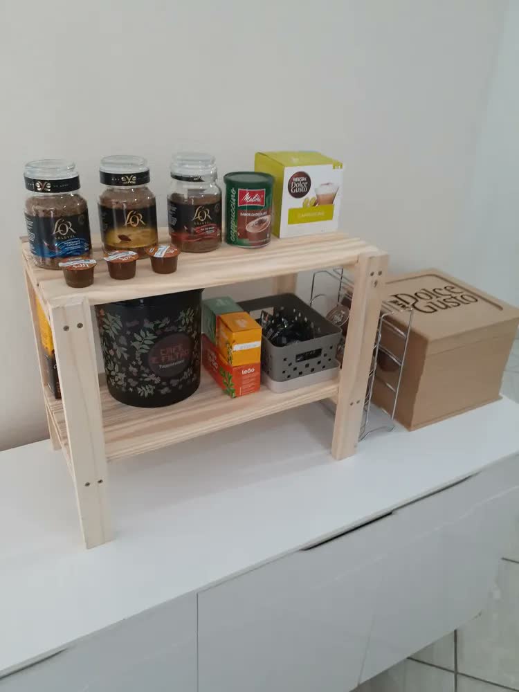 foto de Sapateira De Pinus 2 Andares 6 Pares - Organize Seus Sapatos Bege