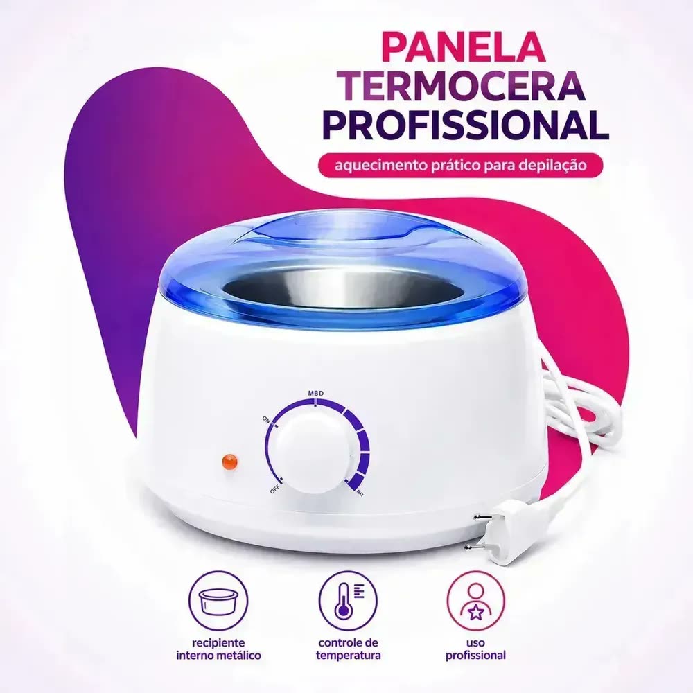 foto de Panela Cera Quente Aquecedor Elétrica Depilação Termocera BMED