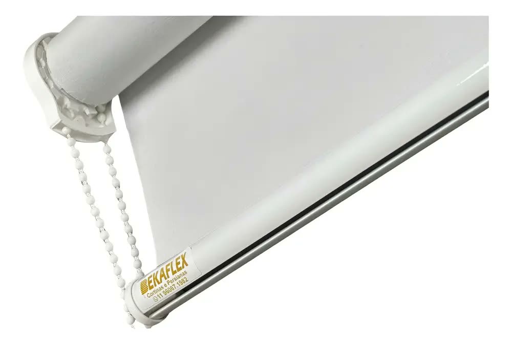 foto de Cortina Rolo Blackout De Medida 1,50x1,50 Escurecer Quarto Cor Branco