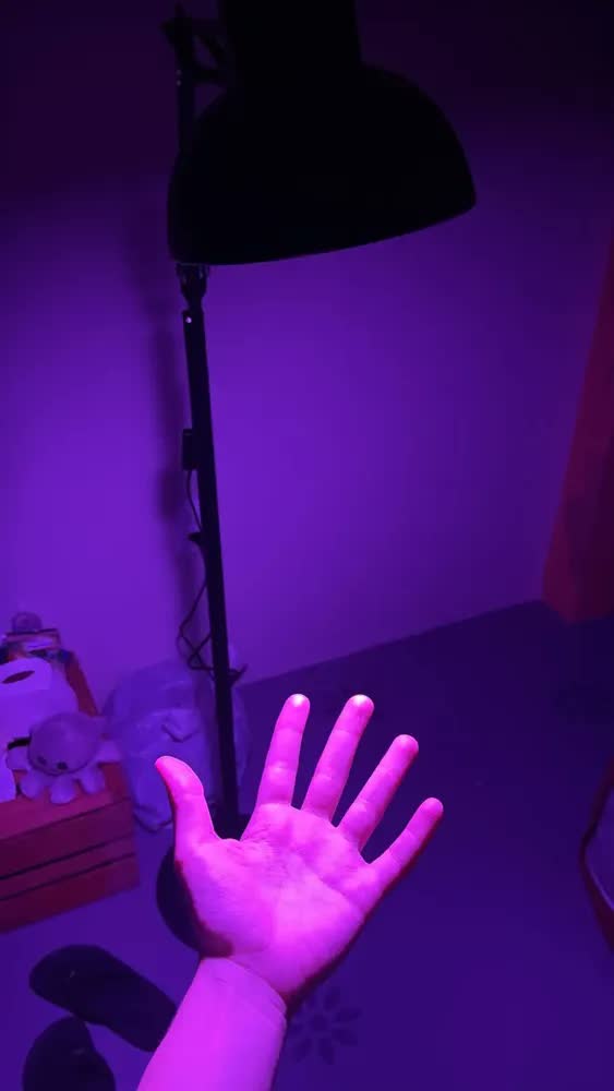 foto de Luminária De Piso Dapon Flobk-eu Abajur Flexível Cúpula Rosa Estrutura Rosa