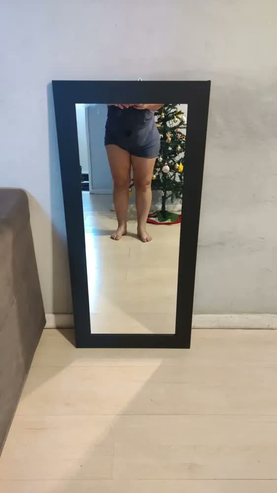 foto de Espelho Retangular Grande Triax Com Moldura Clássica Moldura Branco