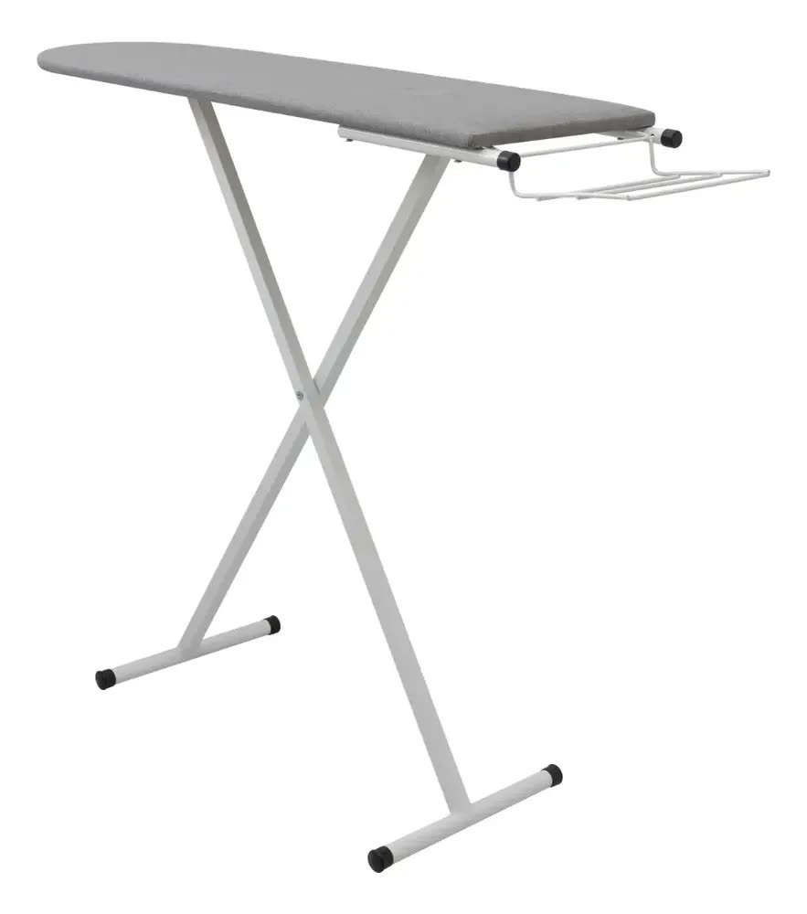 Mesa Tabua De Passar Roupa Slim Dobrável Reforçada Passadera Cor Branca Liso