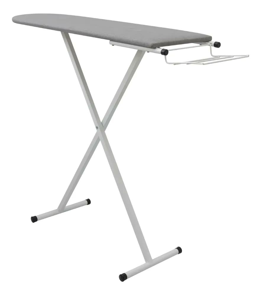 Mesa Tabua De Passar Roupa Slim Dobrável Reforçada Passadera Cor Branca Liso