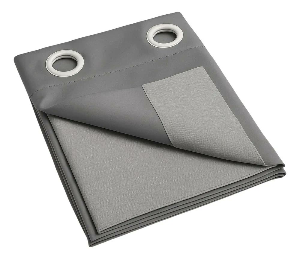 foto de Cortina Blackout Pvc 2,80m X 1,6m Corta Luz Janela Quarto E Sala Cinza - Camaria Enxovais