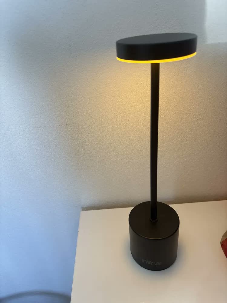 foto de Abajur Quarto Casal Luminária De Mesa Led Sem Fio Usb Recarregavel Dimerizavel E 3 Modos De Luz Para Quartos Cabeceira Escritorio Criado Mudo Bancada Escrivaninha Mesinha Luminares Decorativa Vintage