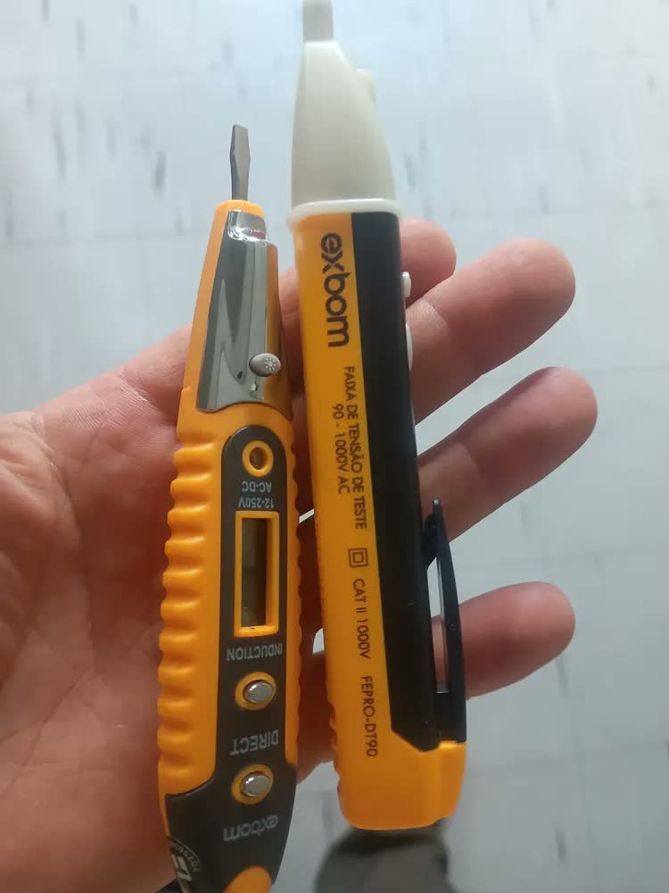 foto de Kit Elétrica Chave Fenda Teste Digital + Caneta Detectora Tensão