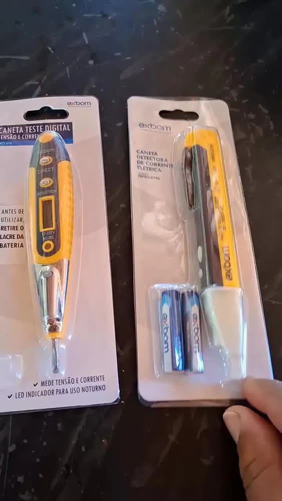 foto de Kit Elétrica Chave Fenda Teste Digital + Caneta Detectora Tensão