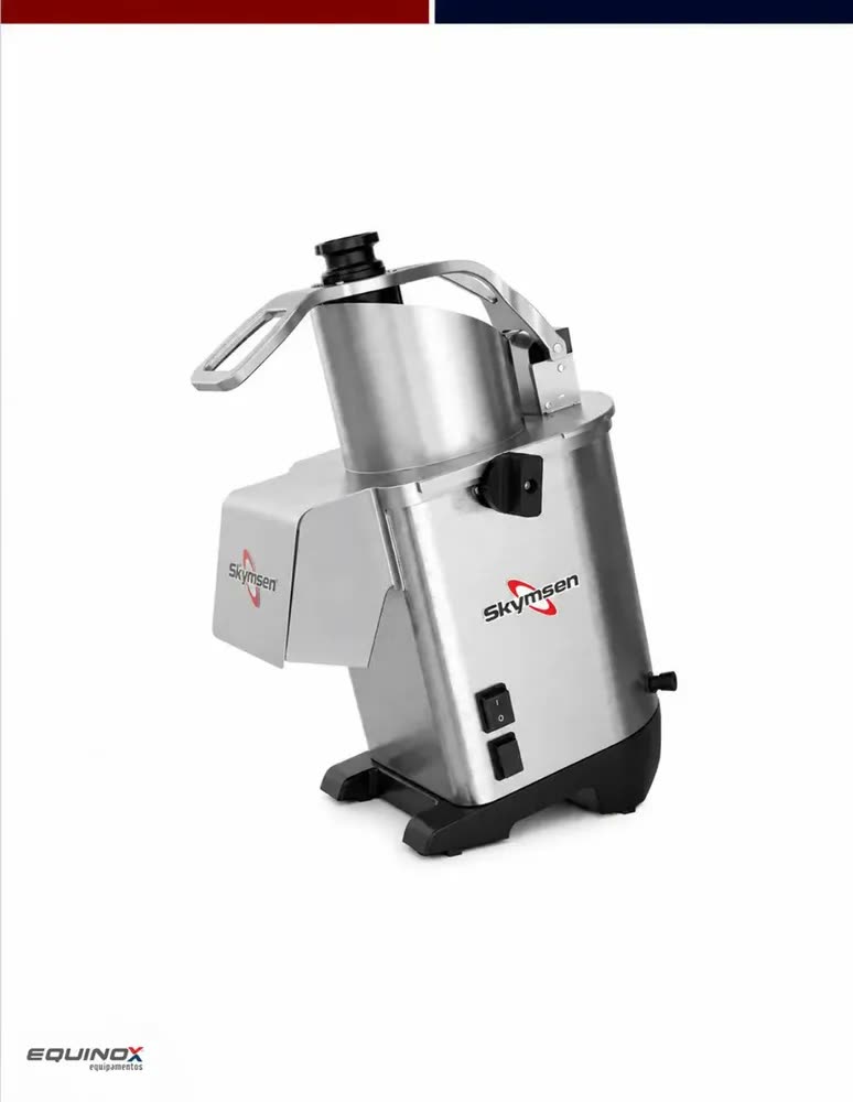 Processador Cortador Alimentos Pa7 Pro Skymsen Inox 7 Discos