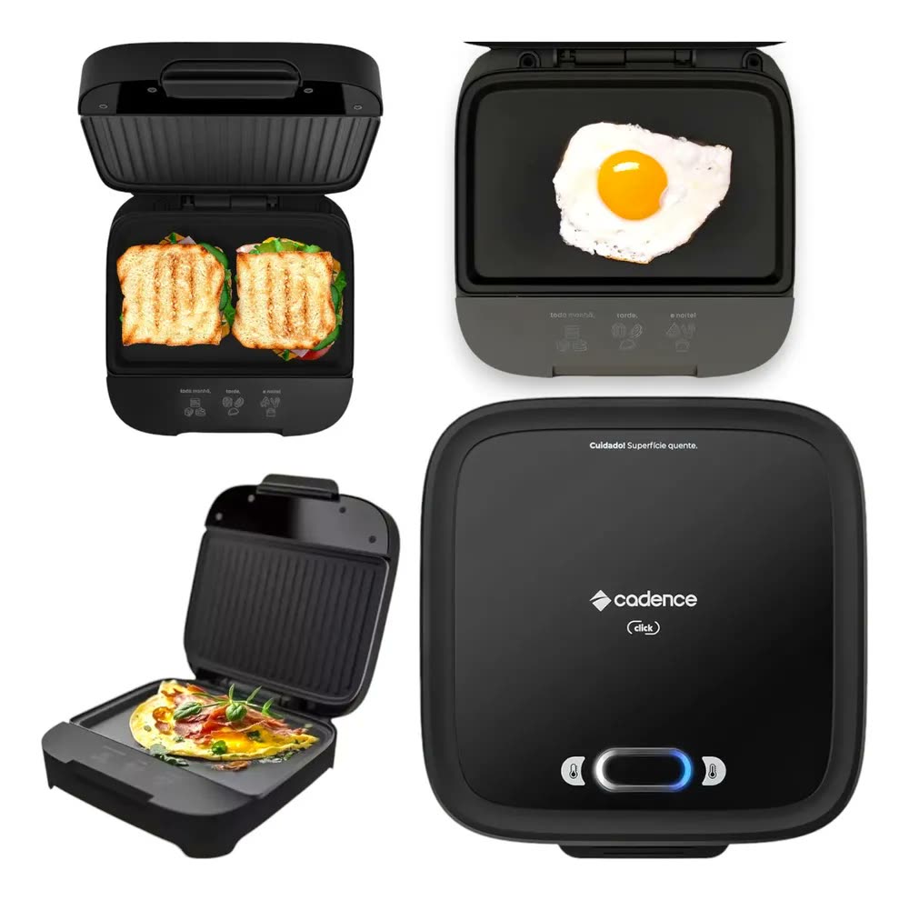foto de Grill Sanduicheira Click Elétrica San400 Cadence Eletrica Preto
