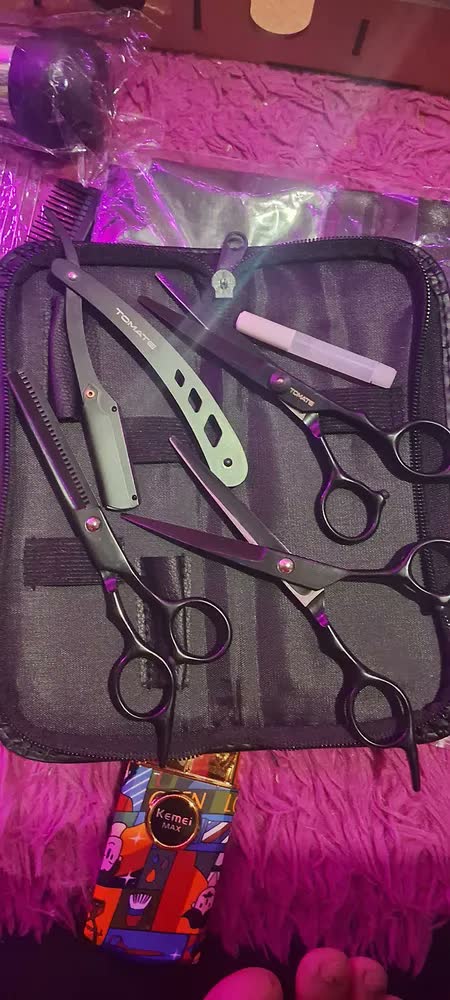 foto de Kit Máquinas De Cortar Cabelo Profissional Com Tesouras E Acessórios Para Barbeiro Jl Eletro