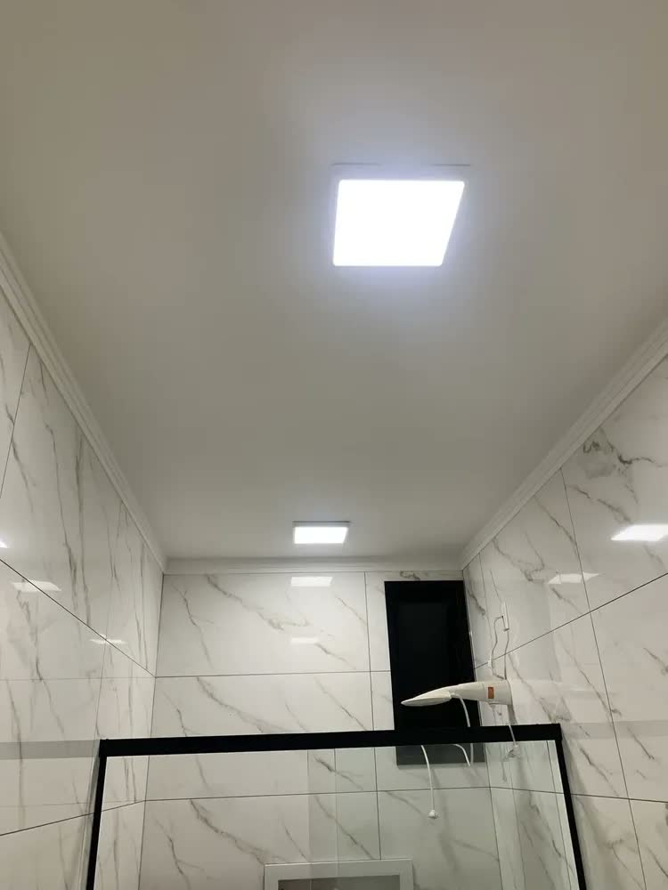 foto de Kit 2 Plafon Luminária Led 30x30 Sobrepor Branco Frio 32w Branco