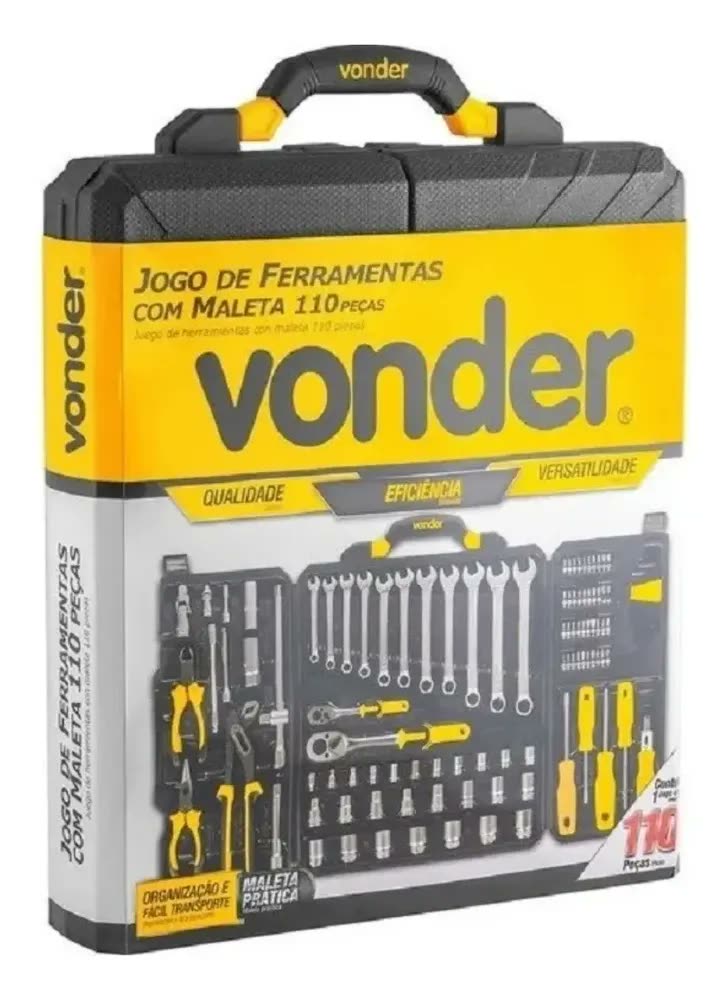 Kit De Ferramentas Combinadas Vonder 3599110105 Do 110 Peças - Preto