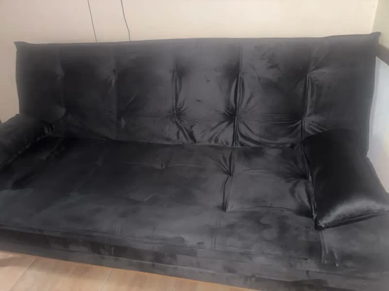 foto de Sofa Cama 1 80 Preto Megmobilia Confort Divino Retrátil Moderno Reclinavel Moderno Confortavel Direto Da Fabrica