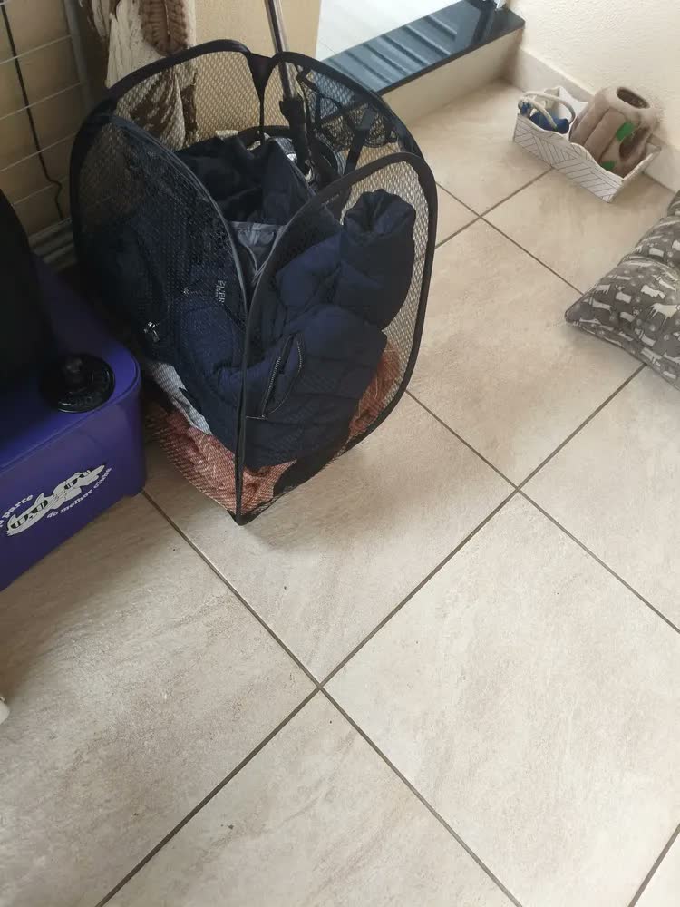 foto de Cesto Organizador De Roupa Suja Dobrável Desmontável Grande 40x40x70 Organizador Nylon Com Alças Flexível Lavanderia Quarto Banheiro Brinquedos Toalhas Organização Apartamento Fácil Funcional