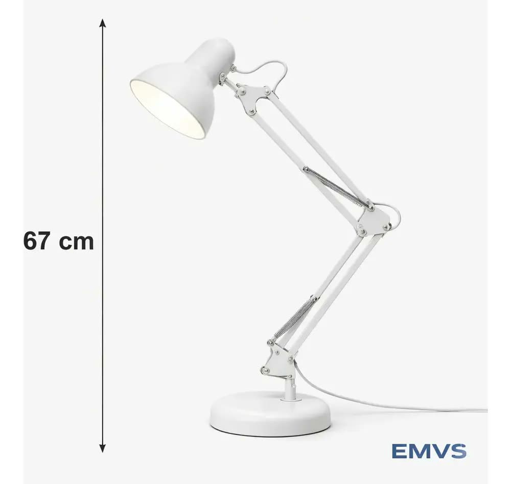 Luminária Pixar Led De Mesa Articulada Ajustável Abajur Para Leitura Escritório Home Office 110v/220v Branco
