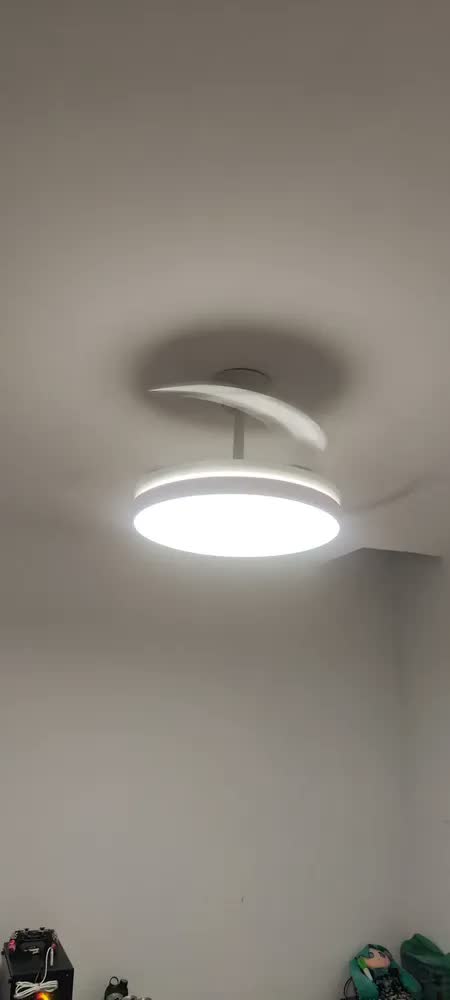 foto de Ventilador De Teto Retrátil Com Luz Led Controle Silencioso 1.06 M 50 Hz/60 Hz Preto Transparente Pc 4