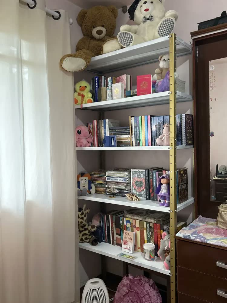 foto de Prateleira De Aço 5 Bandejas 40x92cm Estante Coluna Triparti Cinza