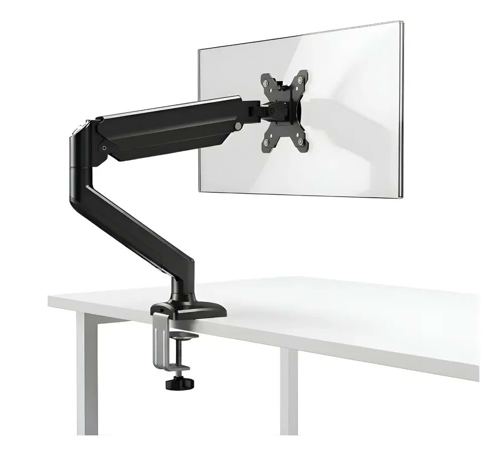 Suporte Monitor Pistão A Gás Ergonômico Braço Articulado Preto