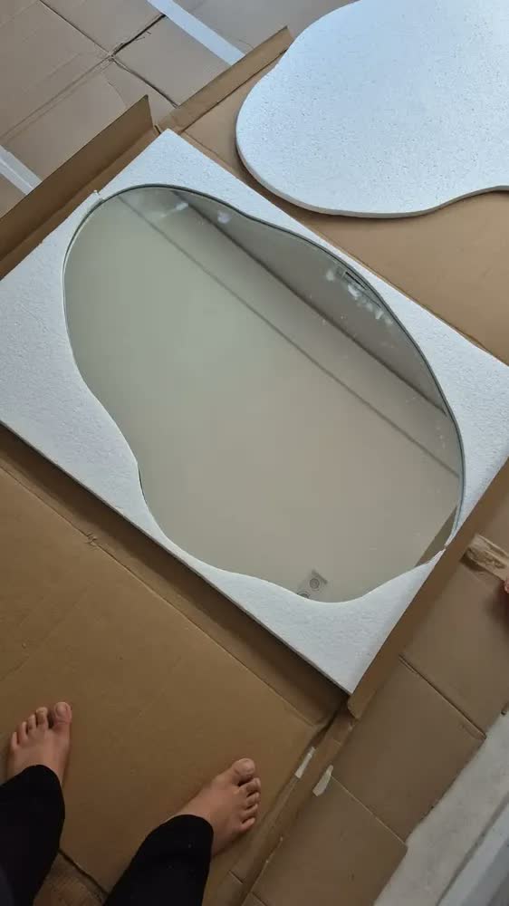 foto de Espelho Orgânico Grande 90x60 Pinterest Decorativo Moldura Com Suporte Horizontal