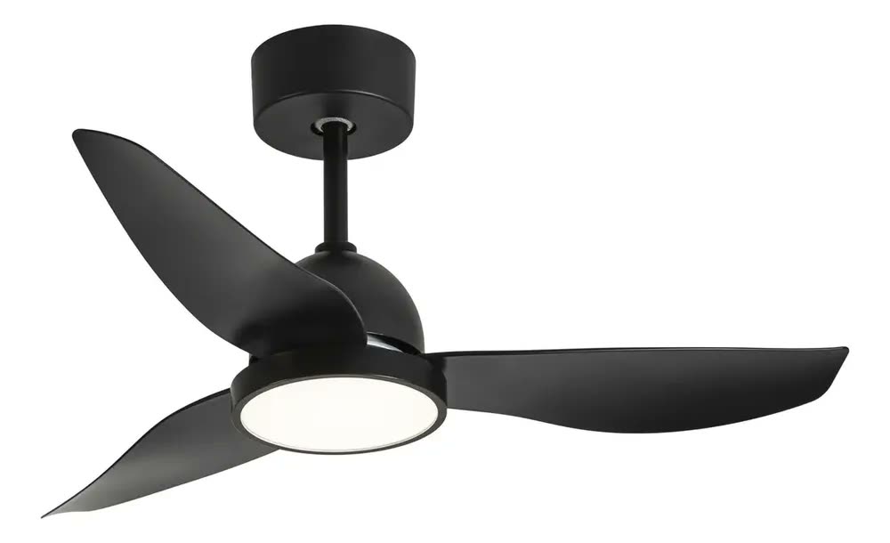 Ventilador De Teto 36 Com Luz Led Silencioso Controle Remot 91 Cm 50hz/60hz Preto Abs 3