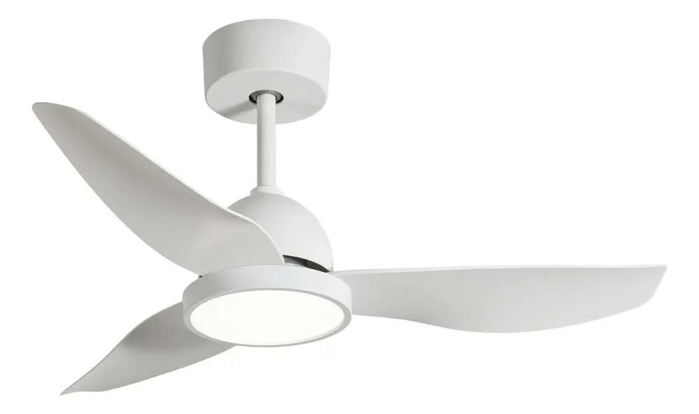 Ventilador De Teto 36 Com Luz Led Silencioso Controle Remot 91 Cm 50hz/60hz Branco Abs 3
