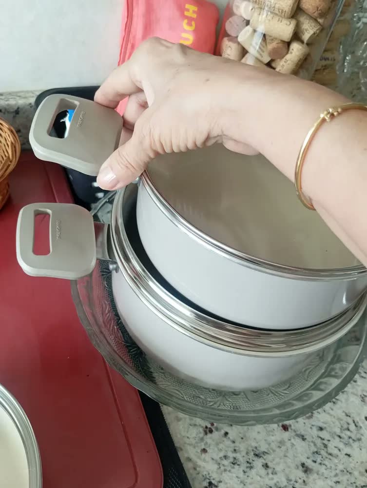 foto de Tramontina Veronese Jogo de Panelas 5 Peças em Alumínio Reciclado com Revestimento Interno Cerâmico