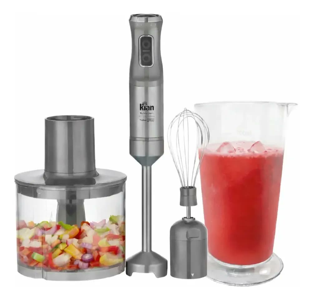 Mixer Turbo Kian 3 em 1 de 1000W e 5 Velocidades para Processar e Bater