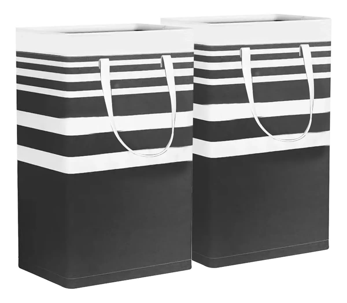 foto de 2 Cesto Grande 60 Litros Dobravel Lavanderia Banheiro Roupas