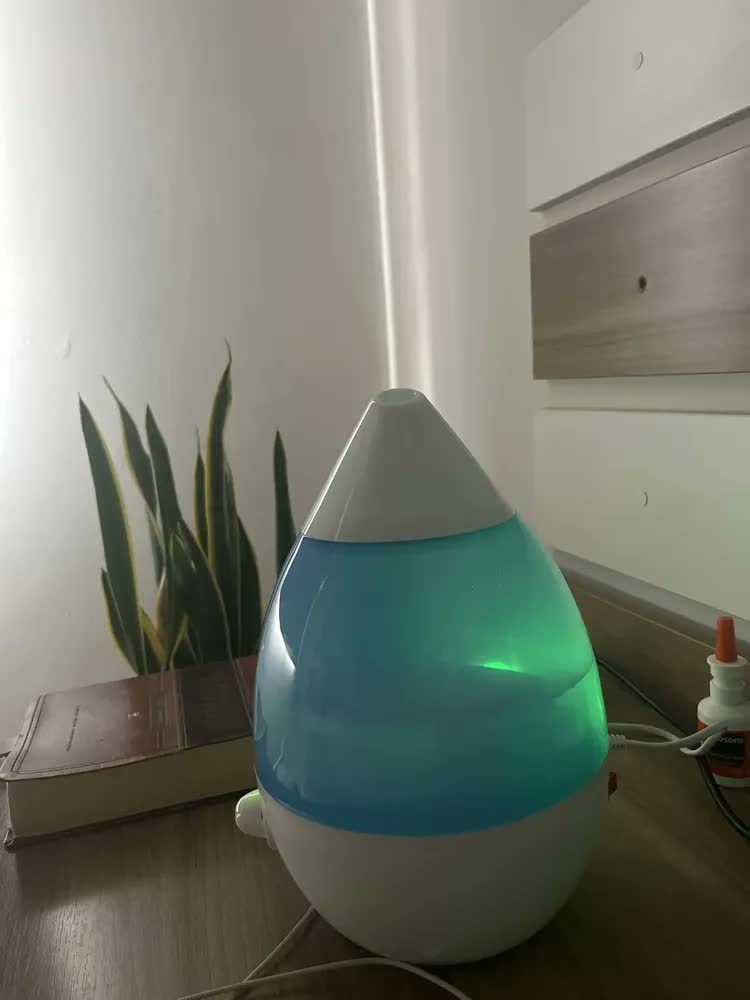 foto de Umidificador de Ar Ultrassônico Mais 4L Silencioso Difusor de Aromas Grande Capacidade Névoa Contínua Para Quarto Casa Escritório Verde