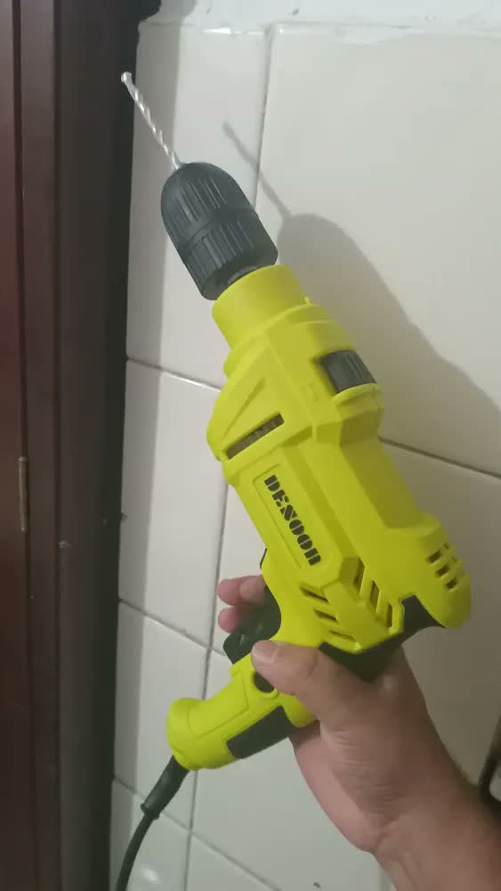 foto de Furadeira De Impacto Profissional 750w Elétrica 13mm Motor De Cobre Com Pega Giratória De 360° E Medidor De Profundidade Desoon