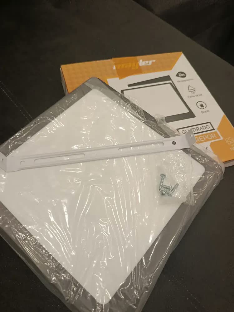 foto de Kit 3 Plafon Painel Led Sobrepor 30x30 Branco Frio 6500k 32w Branco