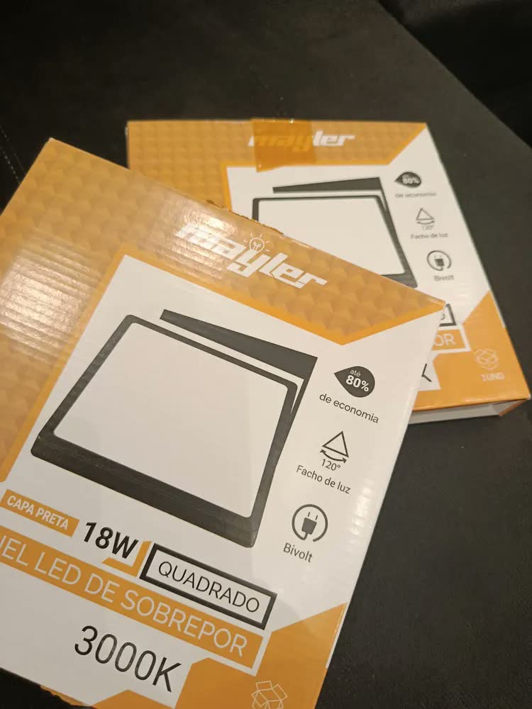 foto de Kit 3 Plafon Painel Led Sobrepor 30x30 Branco Frio 6500k 32w Branco