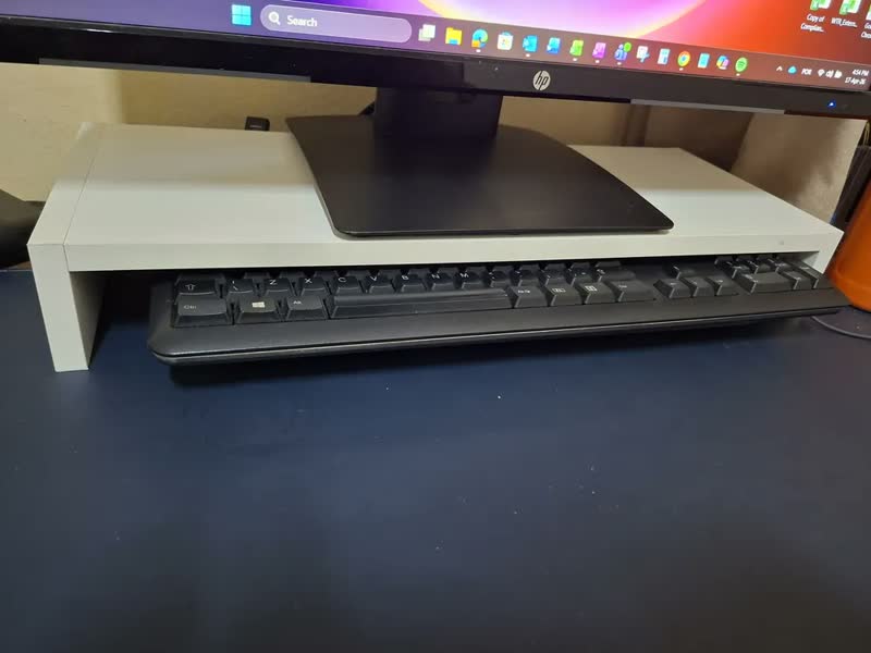 foto de Base Para Monitor Mdf 53cm Home Office Mesa Suporte Tv Gamer Branco