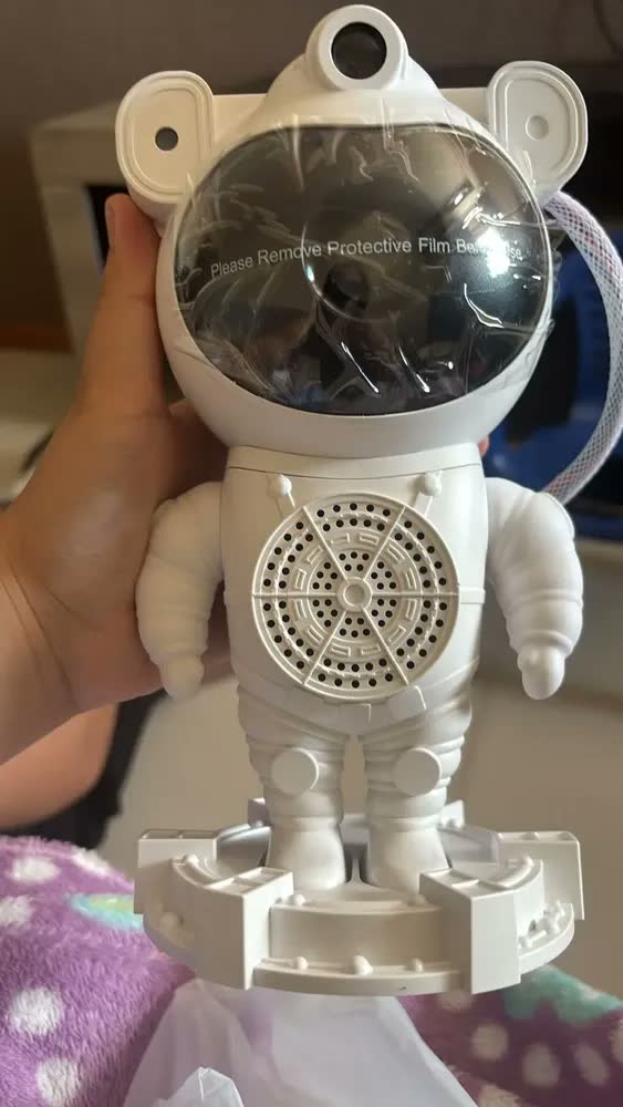 foto de Projetor Astronauta Galáxia Abajur Com Caixa De Som Bluetooth E Controle Remoto Luz LED Nebulosa Estrelas Temporizador Cabeça Ajustável USB Para Quarto Infantil E Adulto - Sayonara
