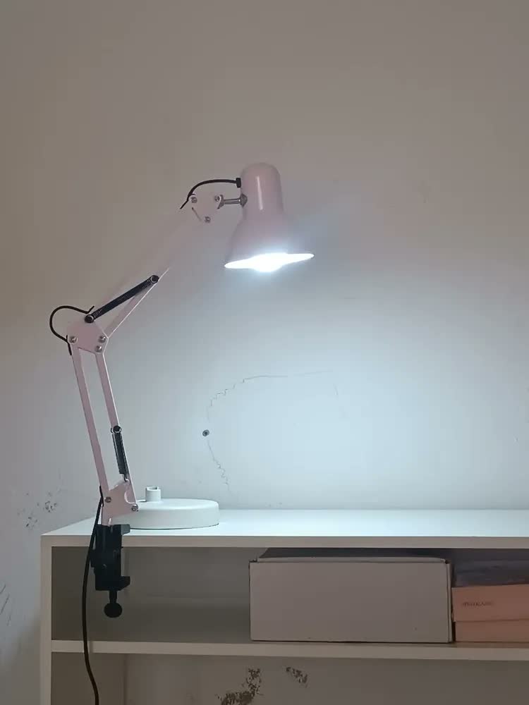 foto de Luminária De Mesa Articulada Abajur Modelo Pixar Com Base Branco