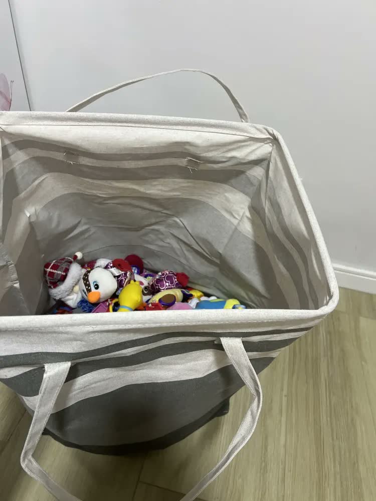 foto de Kit 2 Cesto De Roupa Suja Grande Dobrável Para Banheiro 72l