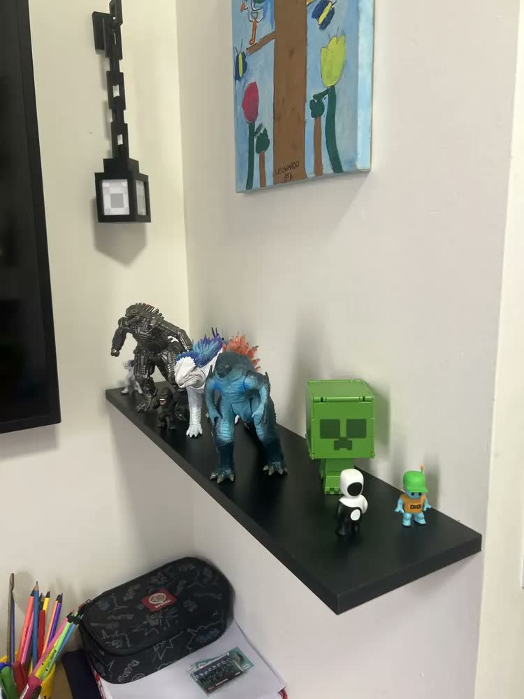 foto de Kit 2 Prateleiras Organizador Multiuso Suporte Invisível 60cm Branco