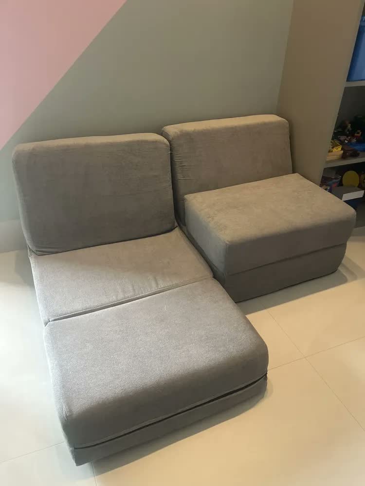 foto de Poltrona 3 Em 1 Multifuncional Retrátil, Vira Cama Solteiro E Espreguiçadeira, Ideal Para Sala Pequena, Apartamento, Leitura, Descanso E Visitas