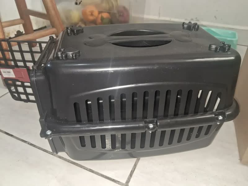 foto de Caixa De Transporte Preta N°1 Filhotes Cão Gato Ave Roedor