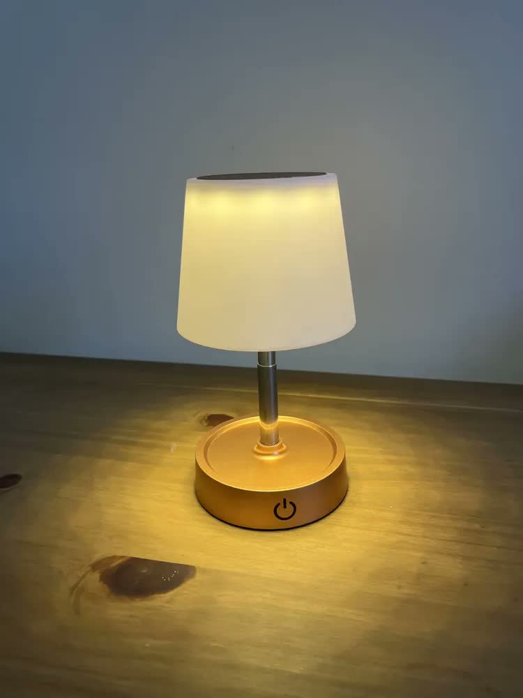 foto de Luminária de Mesa LED Recarregável com Toque, Abajur Ajustável para Cabeceira e Escritório