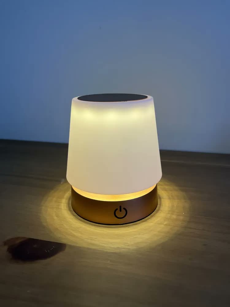 foto de Luminária de Mesa LED Recarregável com Toque, Abajur Ajustável para Cabeceira e Escritório