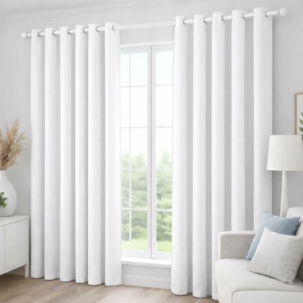 Cortina Grande Sala Quarto 300x250 Tecido Oxford 2 Folhas
