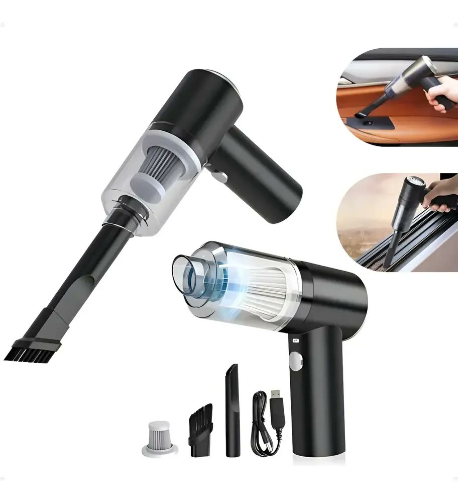 foto de Aspirador Portátil 3 Em 1 Com Soprador e Filtro HEPA Para Carro e Teclado USB