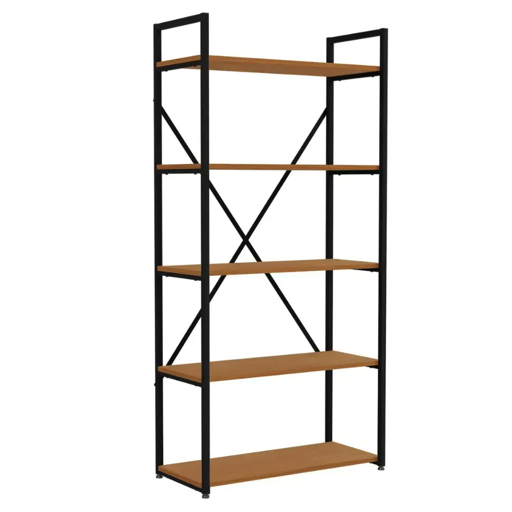 foto de Estante Para Livros Kappesberg Industrial LI006 Canela Preto