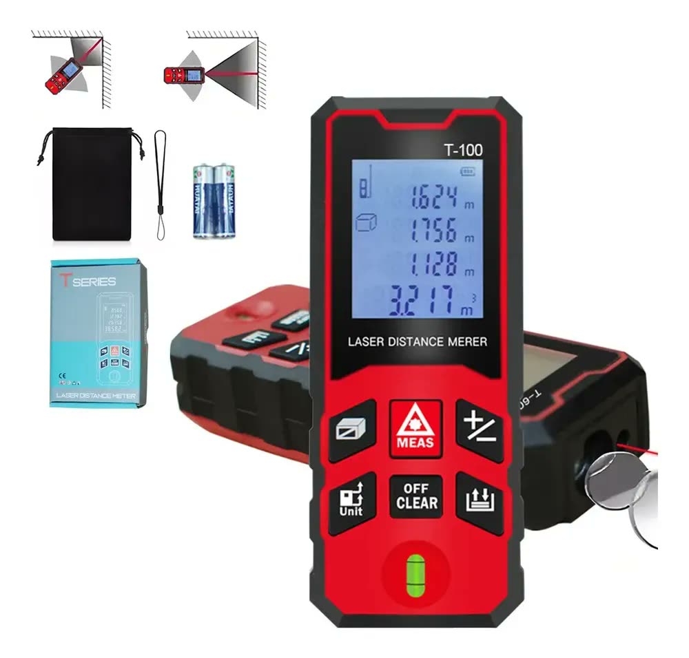 Trena a Laser OTIMOA T-100 para Medição de 100m com Precisão de 1mm
